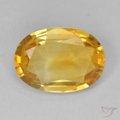 5.76ct Natural Dorado oscuro Citrino, Ovalada, VVS
