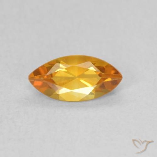 0.48ct Natural Dorado naranja Citrino, Marquesa, VVS-VS
