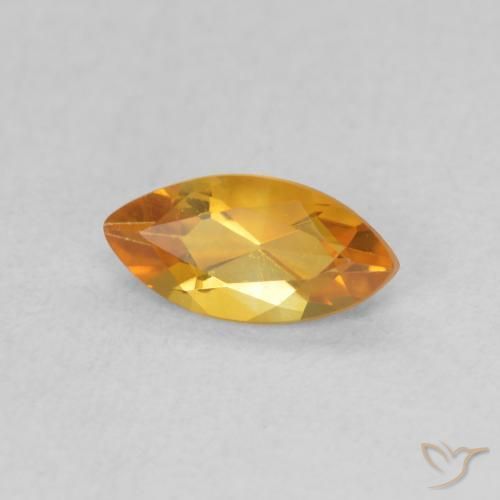 Citrino Dorado naranja natural de 0.48 ct, Marquesa, VVS-VS