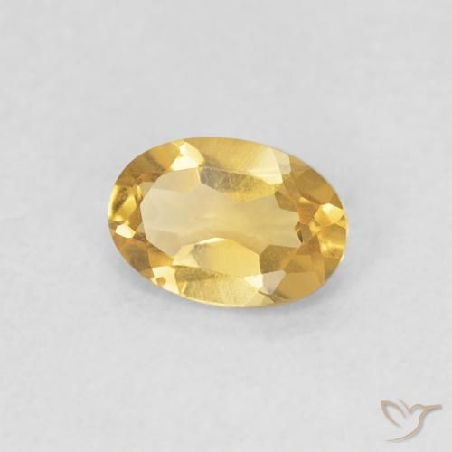 Citrino Oro natural de 0.38 ct, Ovalada, VVS-VS
