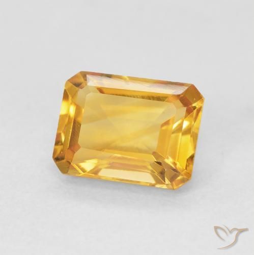 Citrino Dorado naranja natural de 1.55 ct, Corte Octágono / Esmeralda, VVS