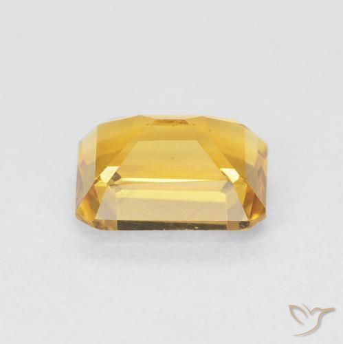 Citrino Medium Light Orange-Gold natural de 1.58 ct, Corte Octágono / Esmeralda, VVS
