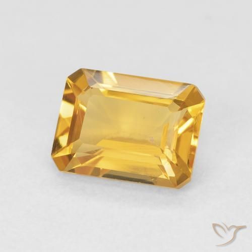 Citrino Dorado naranja natural de 1.43 ct, Corte Octágono / Esmeralda, VVS