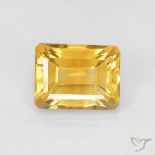 1.93ct Natural Dorado medio Citrino, corte esmeralda, VVS