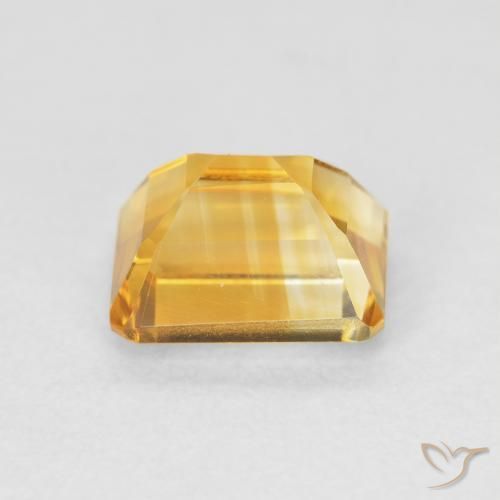 Citrino Dorado medio natural de 1.93 ct, Corte Octágono / Esmeralda, VVS