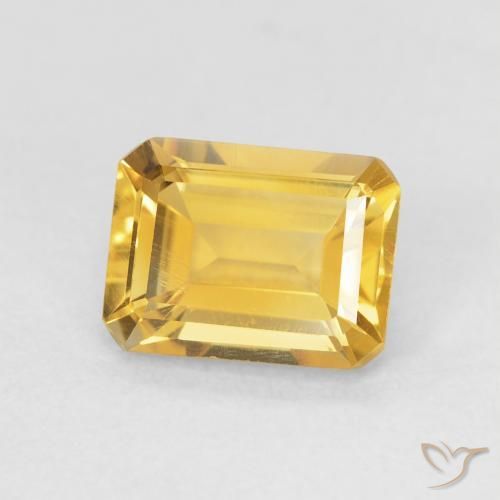 Citrino Dorado natural de 1.42 ct, Corte Octágono / Esmeralda, VVS