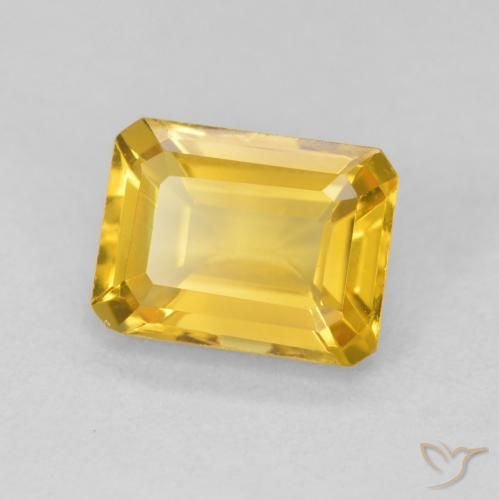 Citrino Dorado natural de 1.56 ct, Corte Octágono / Esmeralda, VVS-VS