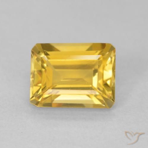1.65ct Natural Dorado Citrino, corte esmeralda, VVS-VS