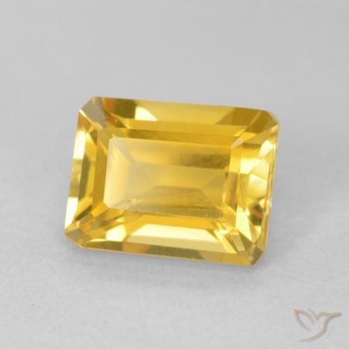 Citrino Dorado natural de 1.65 ct, Corte Octágono / Esmeralda, VVS-VS