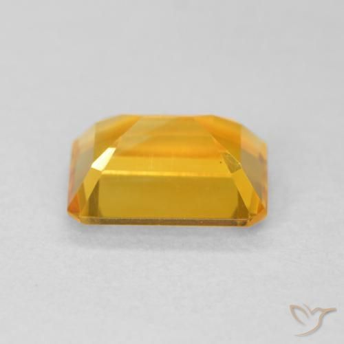 Citrino Naranja dorado natural de 1.40 ct, Corte Octágono / Esmeralda, VVS-VS