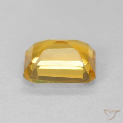Citrino Medium Light Orange-Gold natural de 1.62 ct, Corte Octágono / Esmeralda, VVS-VS