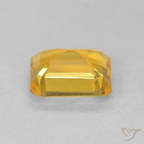 Citrino Dorado naranja natural de 1.52 ct, Corte Octágono / Esmeralda, VVS-VS