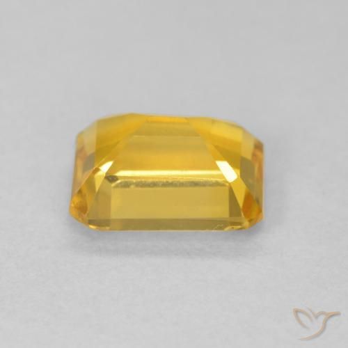 Citrino Dorado natural de 1.29 ct, Corte Octágono / Esmeralda, VVS-VS
