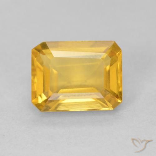 1.64ct Natural Dorado claro Citrino, corte esmeralda, VVS-VS