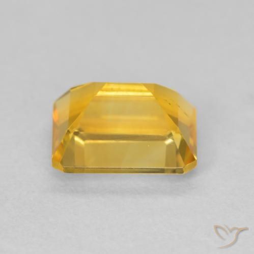 Citrino Naranja dorado intenso natural de 1.60 ct, Corte Octágono / Esmeralda, VVS-VS