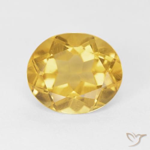 4.37ct Natural Naranja dorado Citrino, Ovalada, VVS-VS