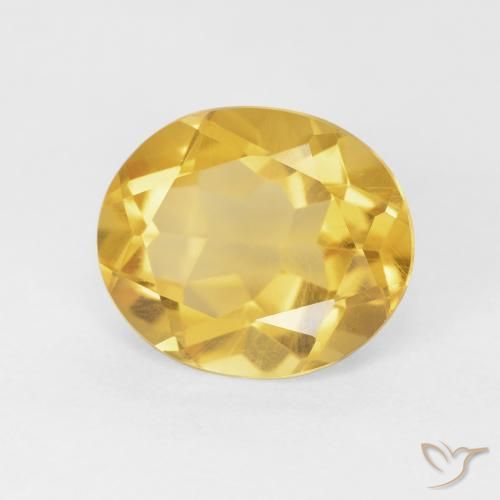 Citrino Naranja dorado natural de 4.37 ct, Ovalada, VVS-VS