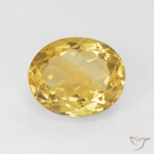 4.77ct Natural Dorado medio Citrino, Ovalada, VVS-VS
