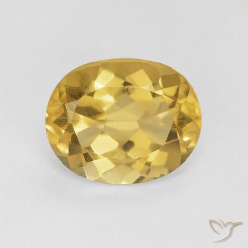 4.09ct Natural Dorado medio Citrino, Ovalada, VVS-VS