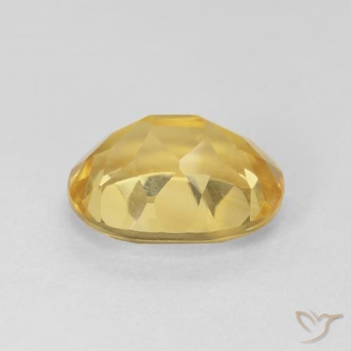 Citrino Dorado medio natural de 4.09 ct, Ovalada, VVS-VS