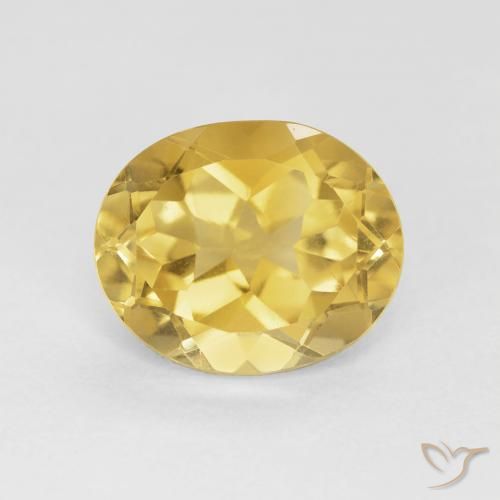 4.08ct Natural Dorado medio Citrino, Ovalada, VVS-VS