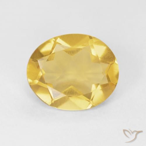 3.92ct Natural Naranja dorado Citrino, Ovalada, VVS-VS