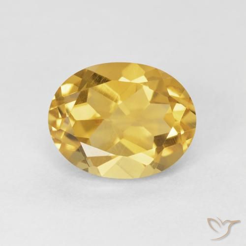 3.88ct Natural Dorado medio Citrino, Ovalada, VVS-VS