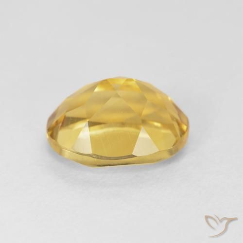 Citrino Dorado medio natural de 3.88 ct, Ovalada, VVS-VS