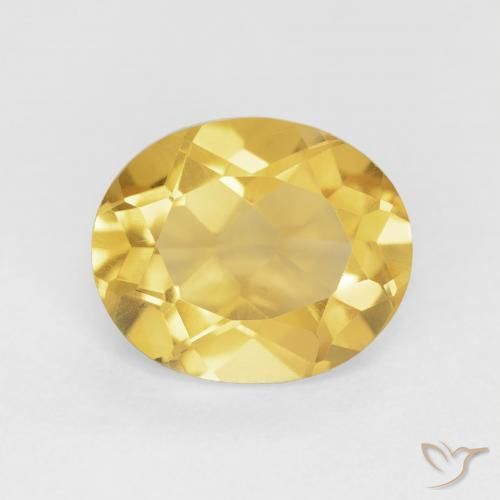4.39ct Natural Dorado medio Citrino, Ovalada, VVS-VS