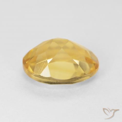 Citrino Dorado medio natural de 4.39 ct, Ovalada, VVS-VS