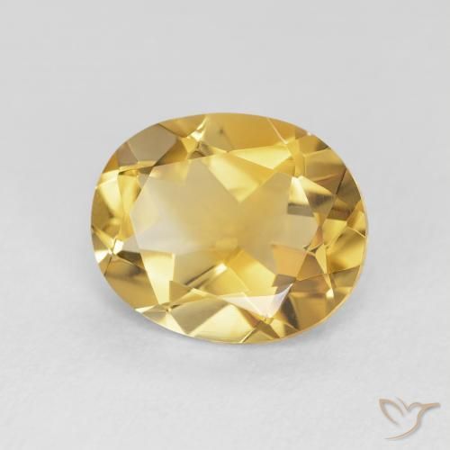 Citrino Dorado natural de 3.84 ct, Ovalada, VVS
