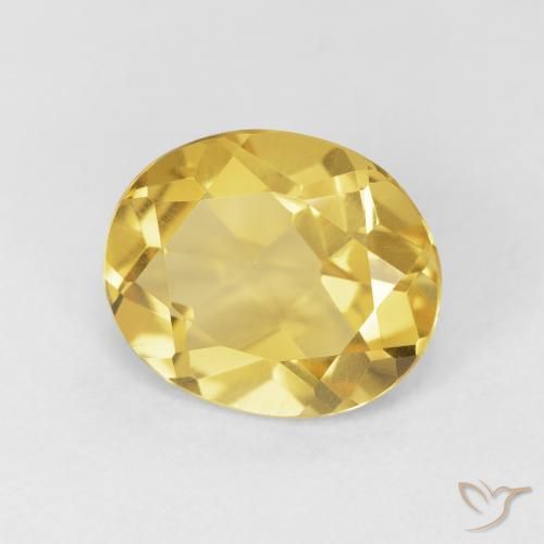 Citrino Dorado natural de 3.94 ct, Ovalada, VVS
