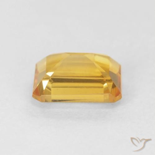 Citrino Dorado intenso natural de 1.68 ct, Corte Octágono / Esmeralda, VVS-VS