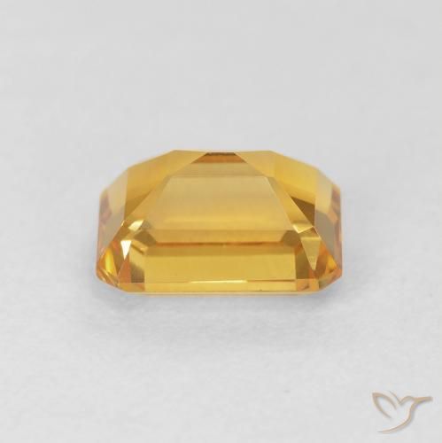 Citrino Dorado-naranja medio natural de 1.52 ct, Corte Octágono / Esmeralda, VVS-VS