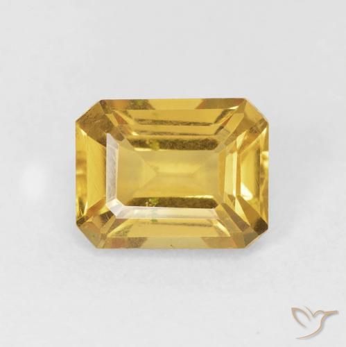 1.63ct Natural Dorado Citrino, corte esmeralda, VVS-VS