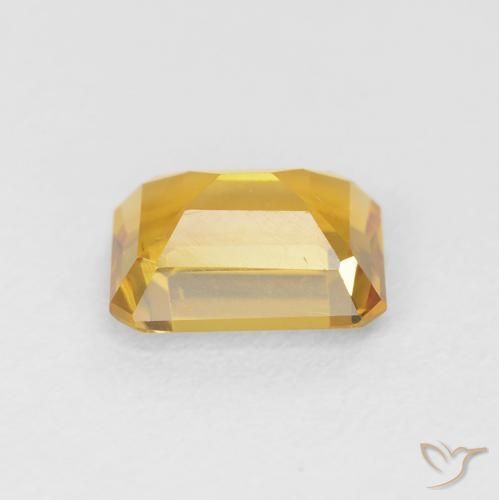 Citrino Medium Light Orange-Gold natural de 1.44 ct, Corte Octágono / Esmeralda, VVS-VS