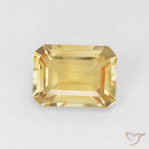 1.48ct Natural Oro Citrino, corte esmeralda, VS