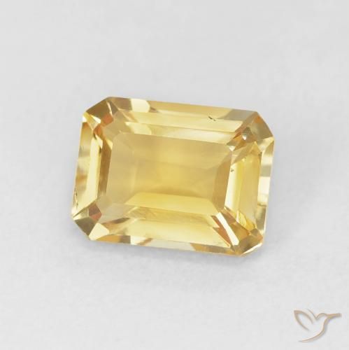 Citrino Oro natural de 1.48 ct, Corte Octágono / Esmeralda, VS