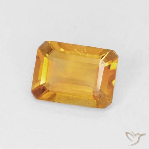 Citrino Dorado naranja natural de 1.16 ct, Corte Octágono / Esmeralda, VS