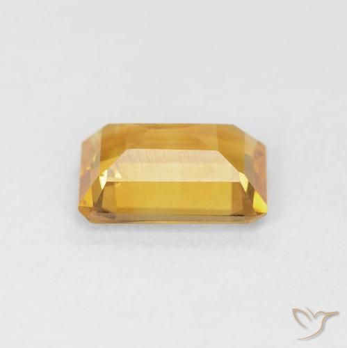 Citrino Naranja dorado natural de 1.15 ct, Corte Octágono / Esmeralda, VS
