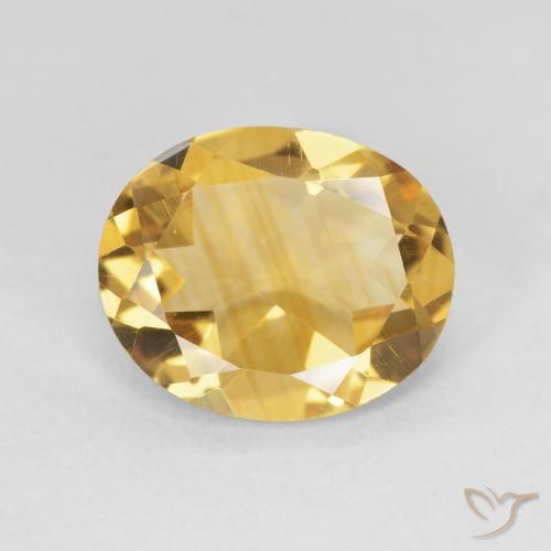 3.89ct Natural Dorado intenso Citrino, Ovalada, VVS-VS