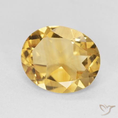 Citrino Dorado intenso natural de 3.89 ct, Ovalada, VVS-VS