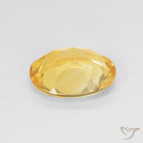 Citrino Naranja dorado natural de 3.33 ct, Ovalada, VVS-VS