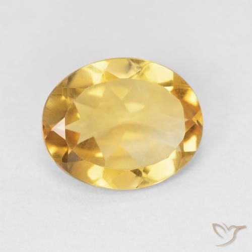 3.47ct Natural Medium Light Orange-Gold Citrino, Ovalada, VVS-VS