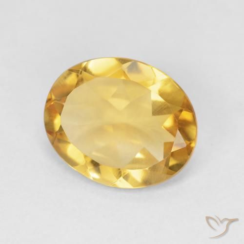 Citrino Medium Light Orange-Gold natural de 3.47 ct, Ovalada, VVS-VS