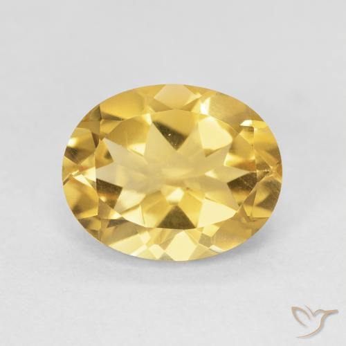3.63ct Natural Dorado intenso Citrino, Ovalada, VVS-VS