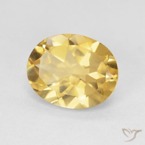Citrino Dorado intenso natural de 3.63 ct, Ovalada, VVS-VS