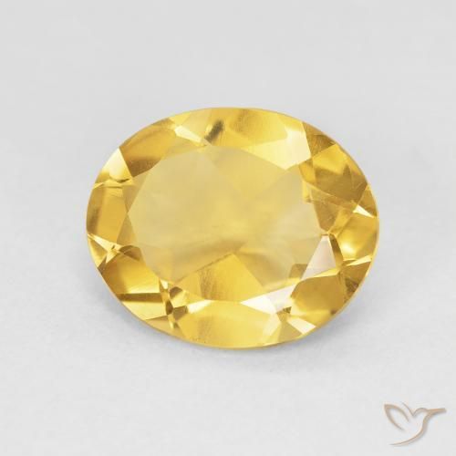 Citrino Dorado natural de 3.61 ct, Ovalada, VVS-VS