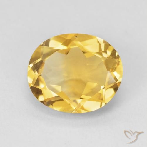 4.44ct Natural Dorado Citrino, Ovalada, VVS-VS