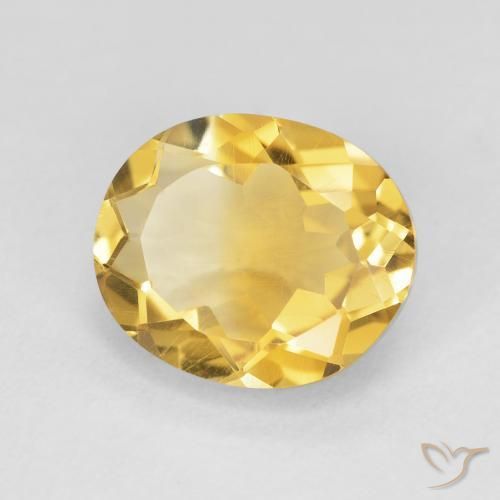 Citrino Dorado natural de 4.44 ct, Ovalada, VVS-VS
